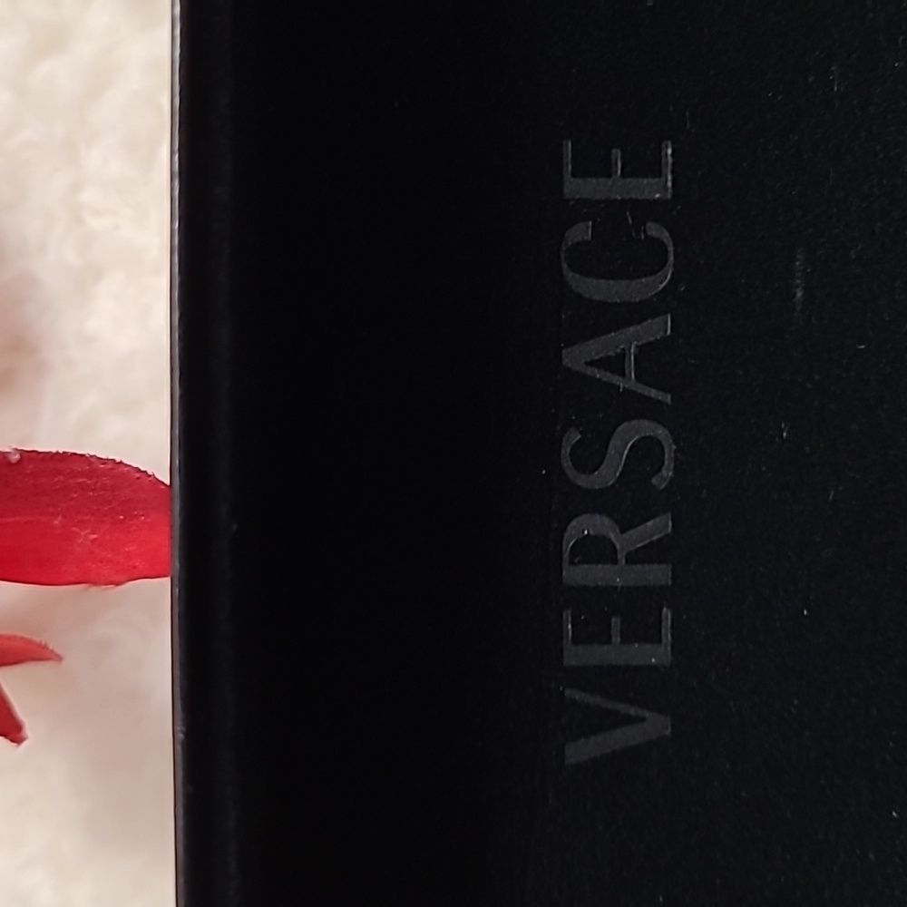 Versace Sunglasses Case Clamshell Hard Black Eyeglass Eyewear New Cleaning Cloth - Picture 8 of 11